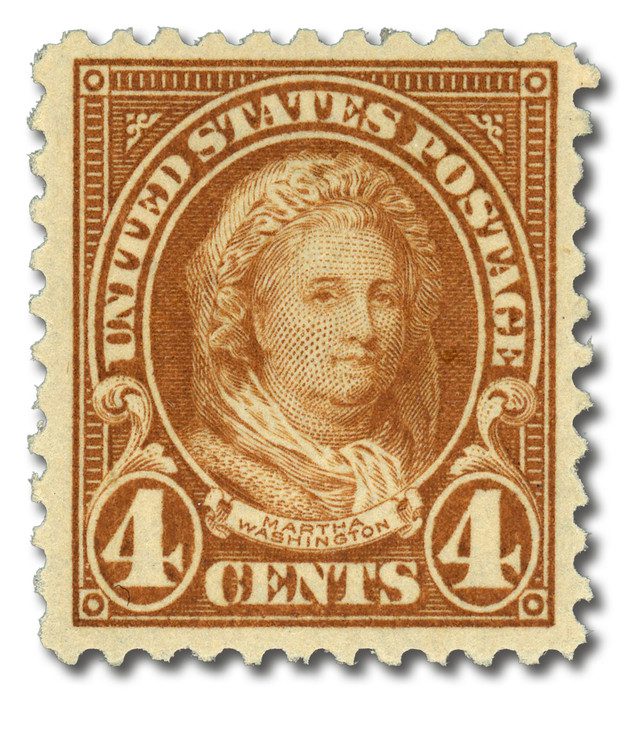 #556 - 1923 4c Martha Washington, yellow brown