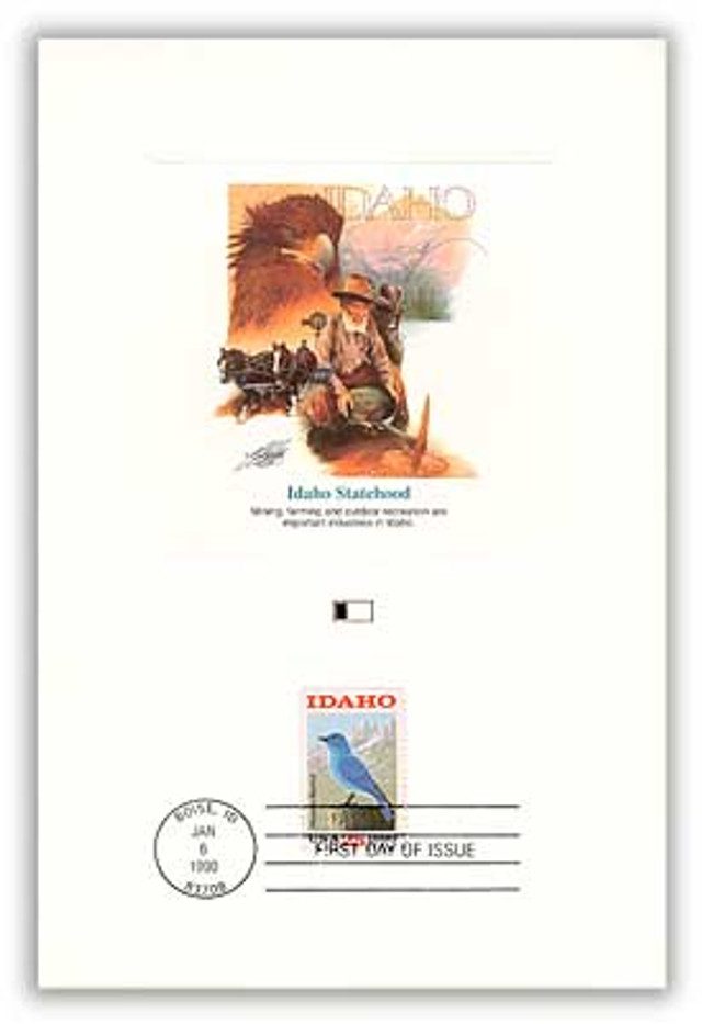 #55788 - 1990 Idaho Statehood 25c Proofcard