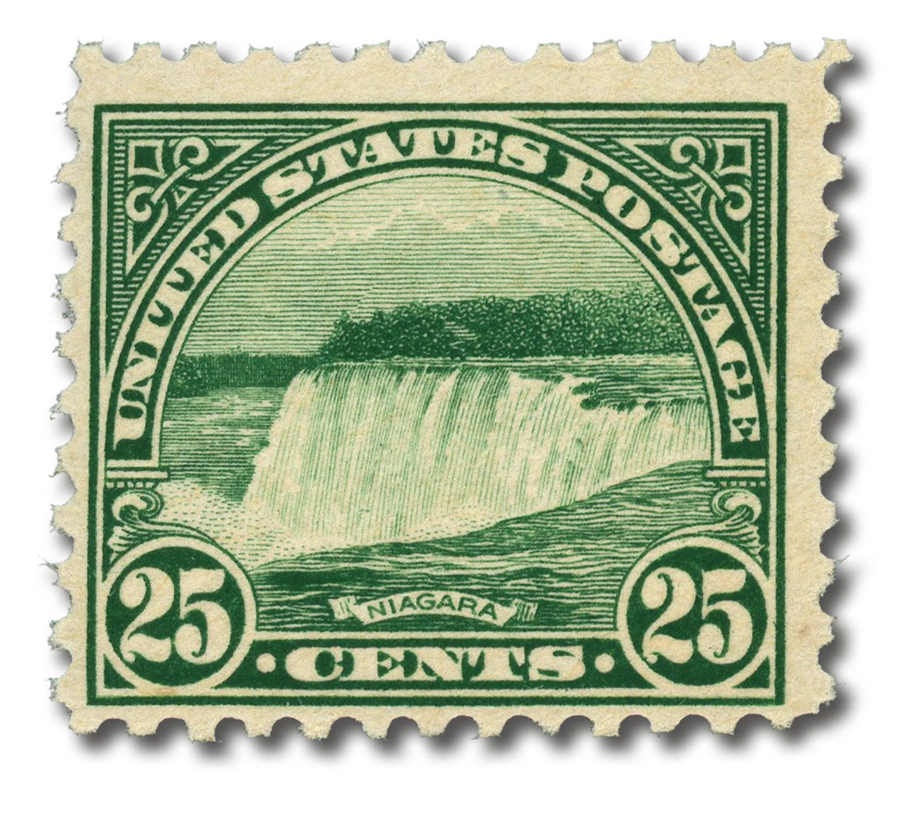 #568 - 1922 25c Niagara Falls, green