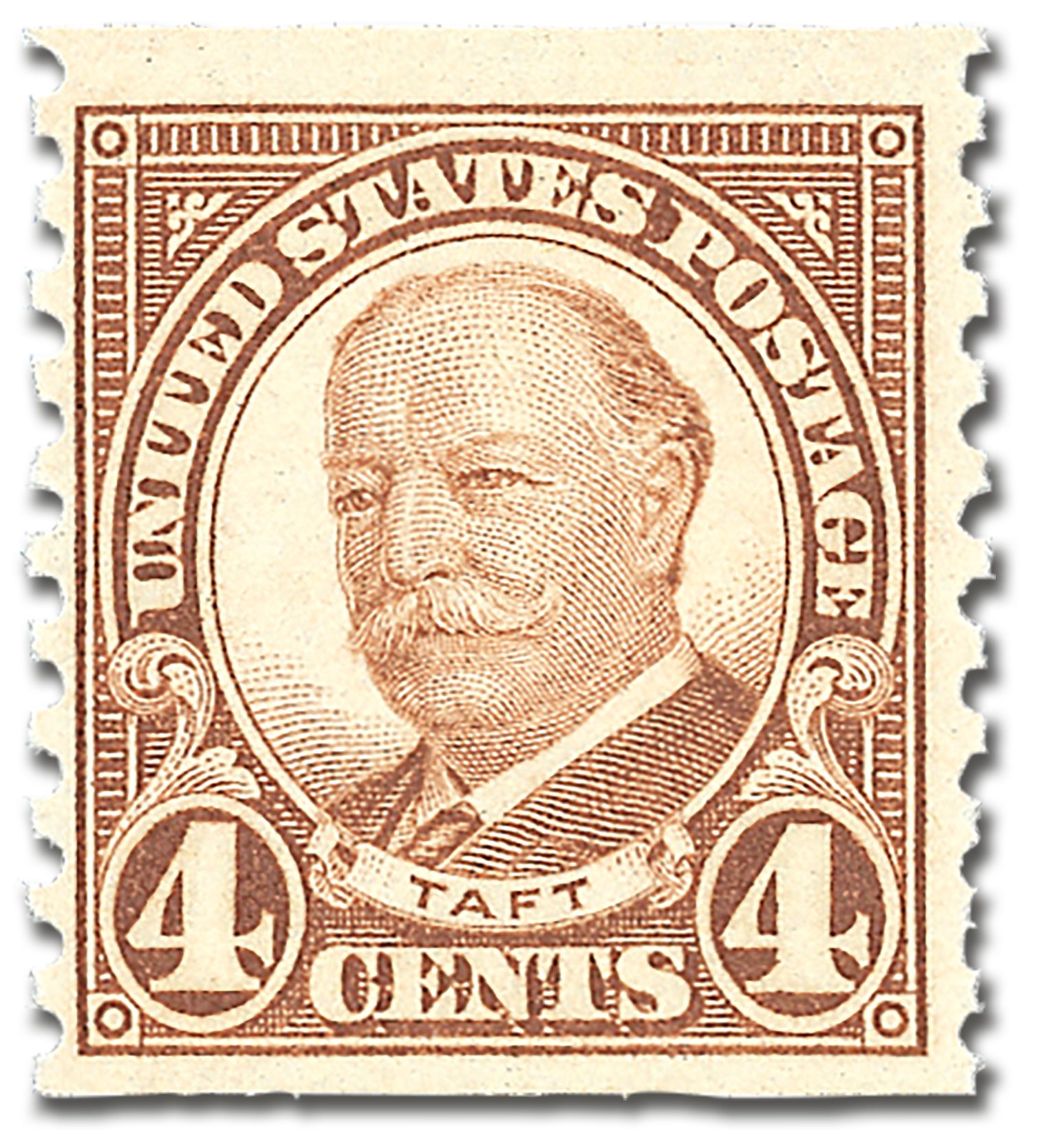 #687 1930 4c William H. Taft, Brown, Perf. 10 Vertically