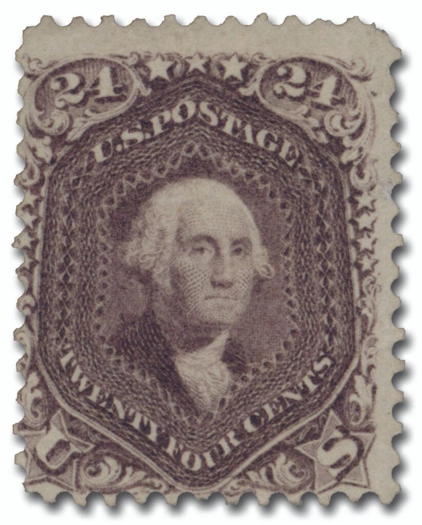#70 - 1861-62 24c Washington, Red Lilac, Perf. 12