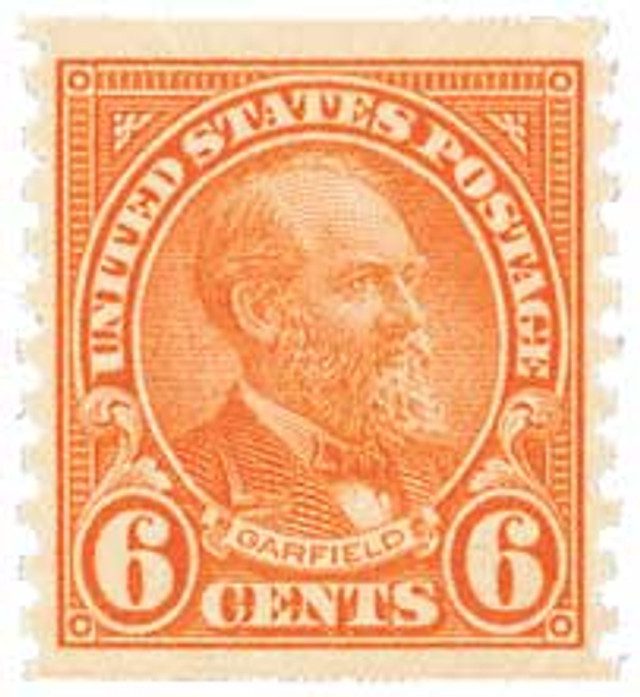 #723 - 1932 6c James A. Garfield, Deep Orange, Perf. 10 Horizontally