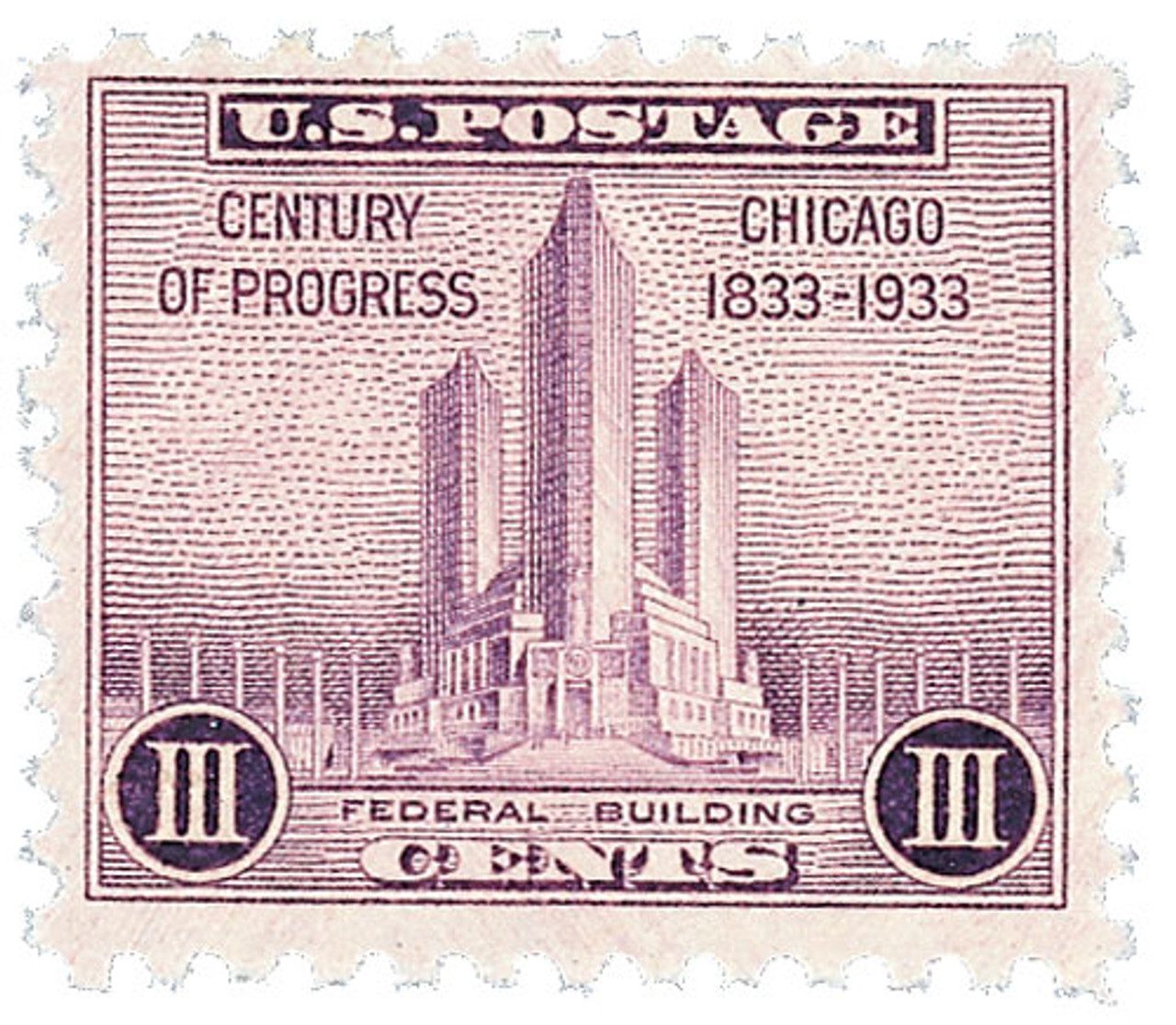 # 729 - 1933 3c Federal Building at Chicago