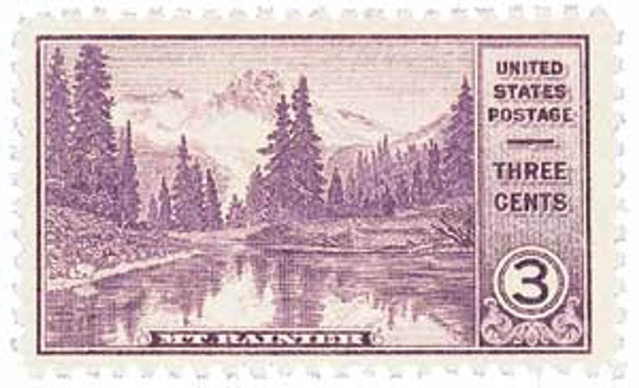 # 742 - 1934 3c National Parks: Mt. Rainier, Washington