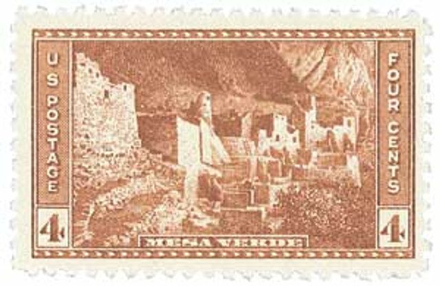 #743 - 1934 4c Mesa Verde, Colorado, Brown, Perf. 11