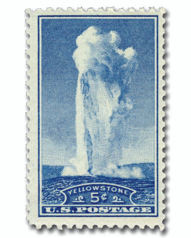 #744
1934 5c Yellowstone, Wyoming, Blue, Perf. 11