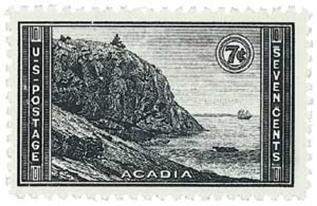 #746 - 1934 7c Acadia, Maine, Black, Perf. 11