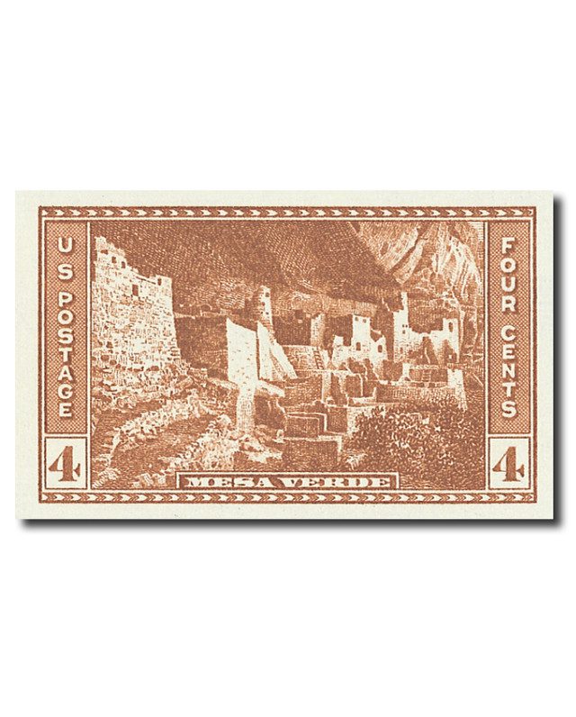 #759 - 1935 4c Mesa Verde Colorado, Brown, Imperf.
