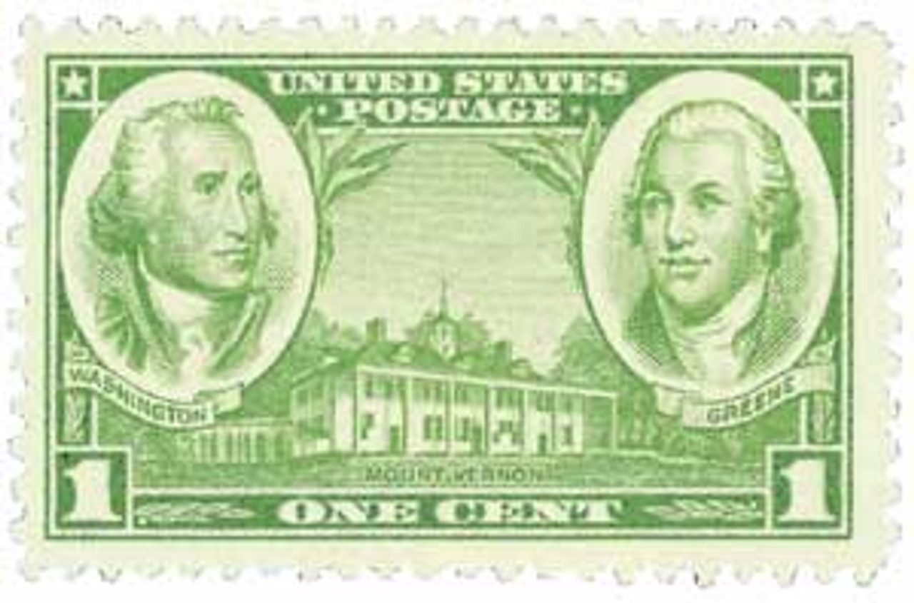 1936 1¢ Washington & Green
