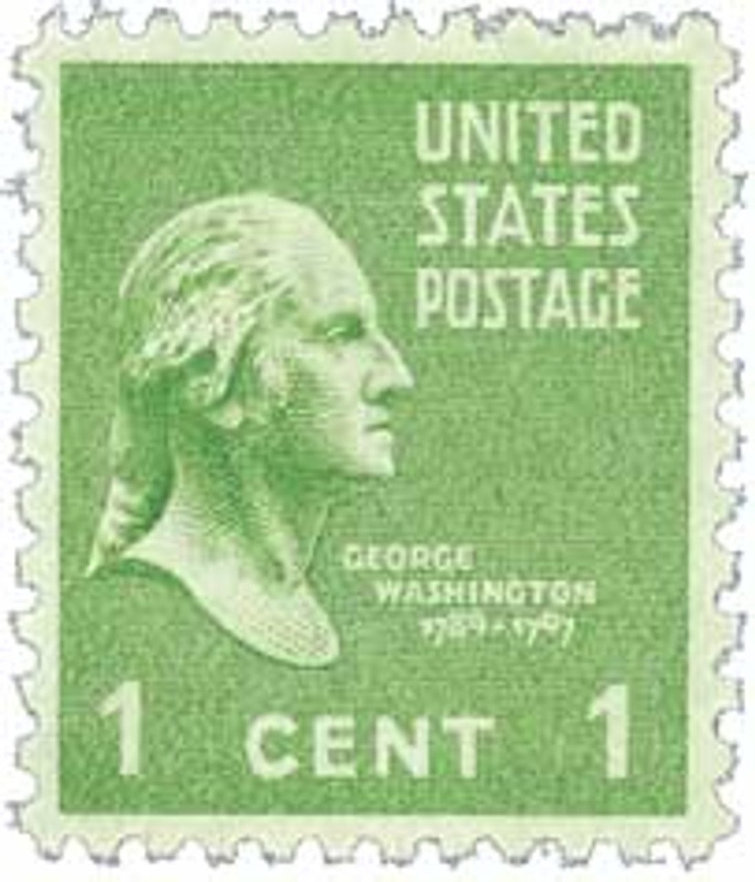 1938 1¢ George Washington, green