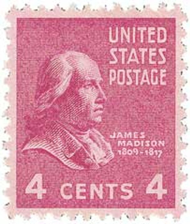 #808 - 1938 4c Madison, dark rose