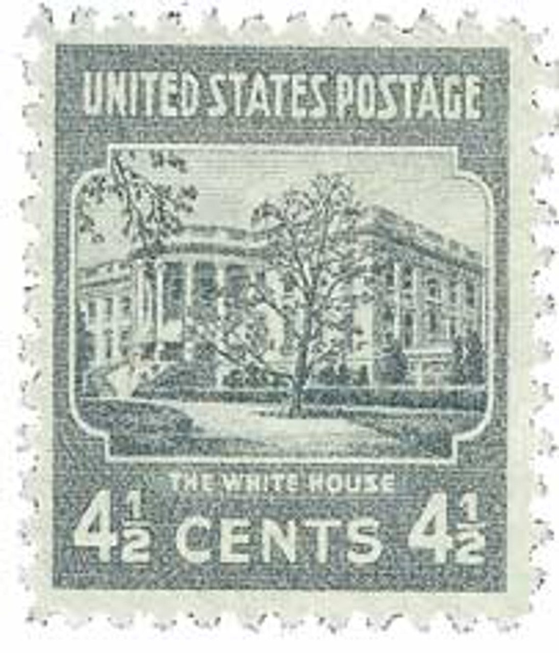 # 809 - 1938 4 1/2c White House, dark gray