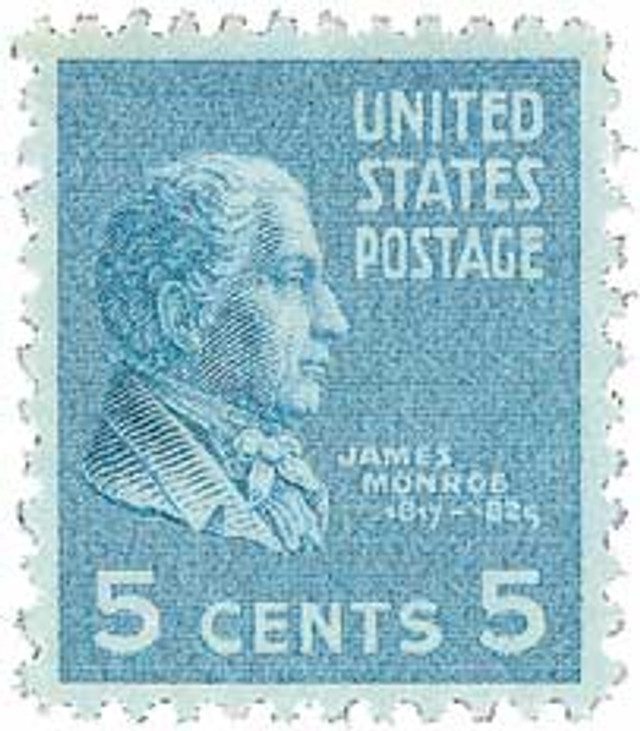 #810 - 1938 5c Monroe, bright blue
