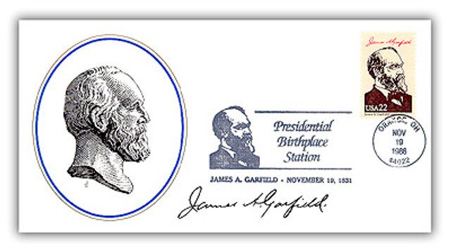 #81113A - 1986 Birthplaces of Am.Pres.-Garfield Single