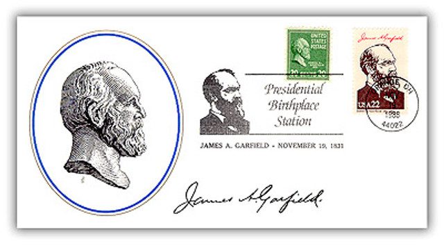 #81113B - 1986 Birthplaces of Am.Pres.-Garfield Combo