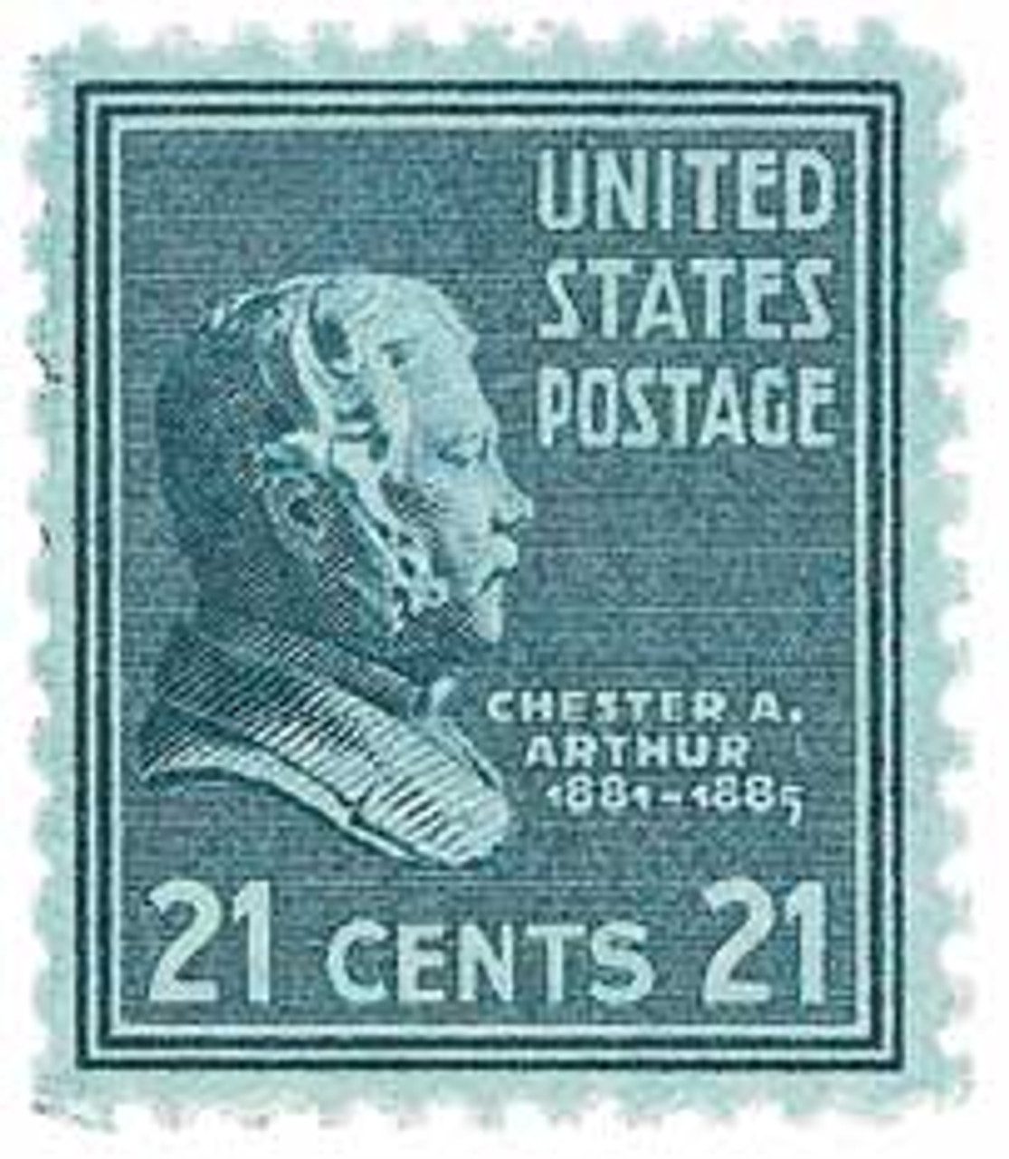 # 826 - 1938 21c Arthur, dull blue