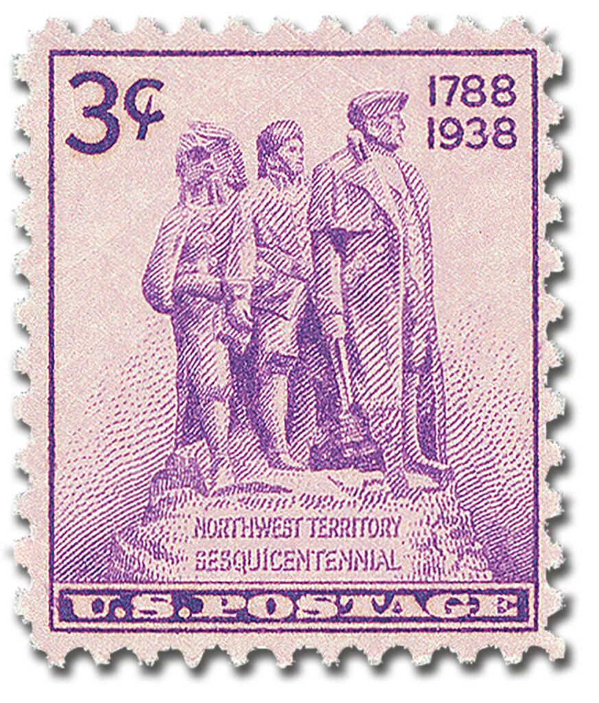 #837
1938 3c Northwest Territory Sesquicentennial, Bright Rose Purple