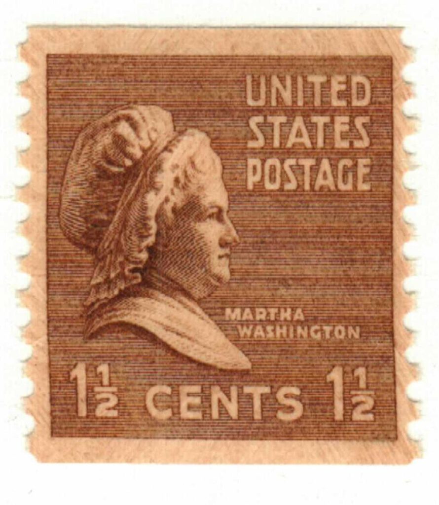 #840 - 1939 1 1/2c Martha Washington, brown