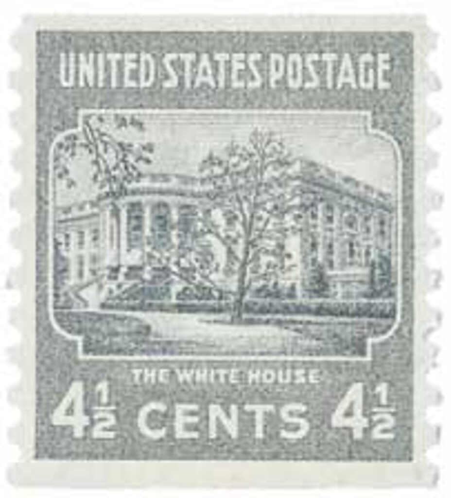 # 844 - 1939 4 1/2c White House, dark gray