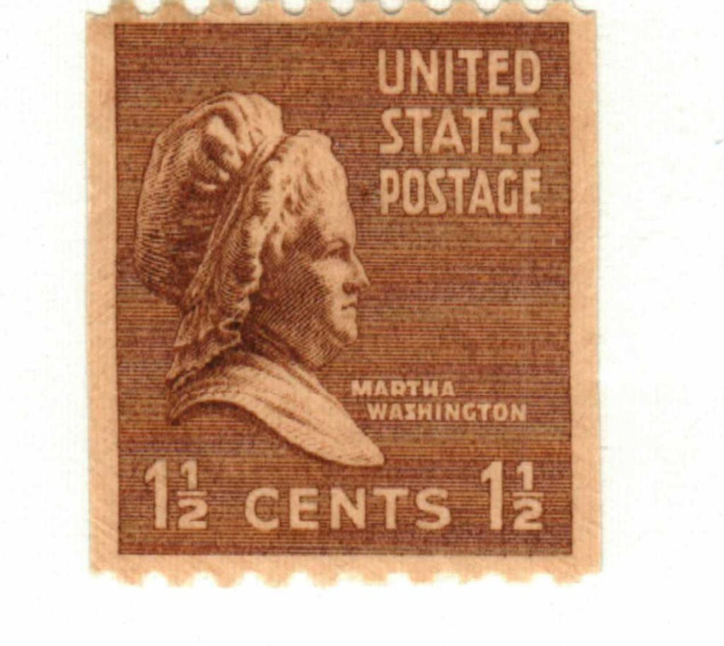 #849 - 1939 1 1/2c Martha Washington, brown