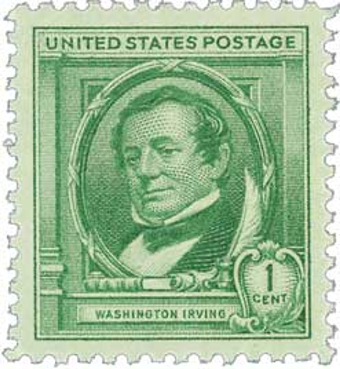 1940 Famous Americans: 1¢ Washington Irving