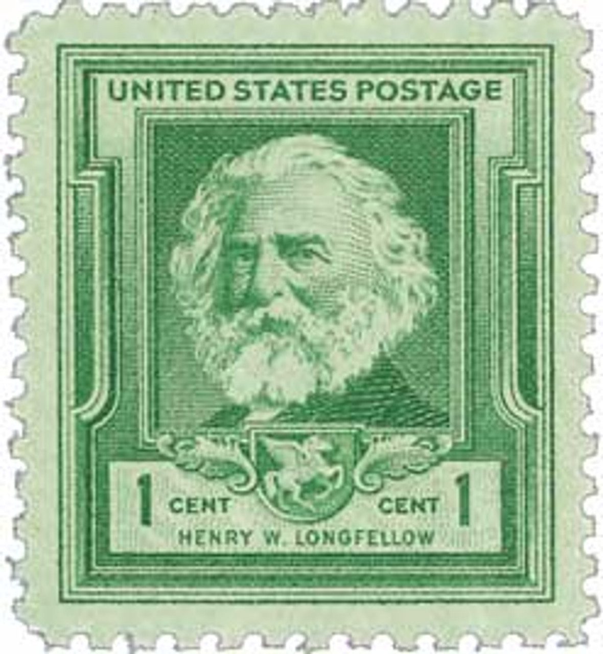 1940 Famous Americans: 1¢ Henry Wadsworth Longfellow