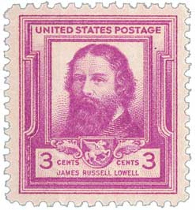 #866 - 1940 Famous Americans: 3c James Russell Lowell