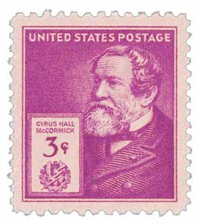 #891 - 1940 Famous Americans: 3c Cyrus Hall McCormick