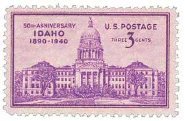 #896 - 1940 3c Idaho Statehood