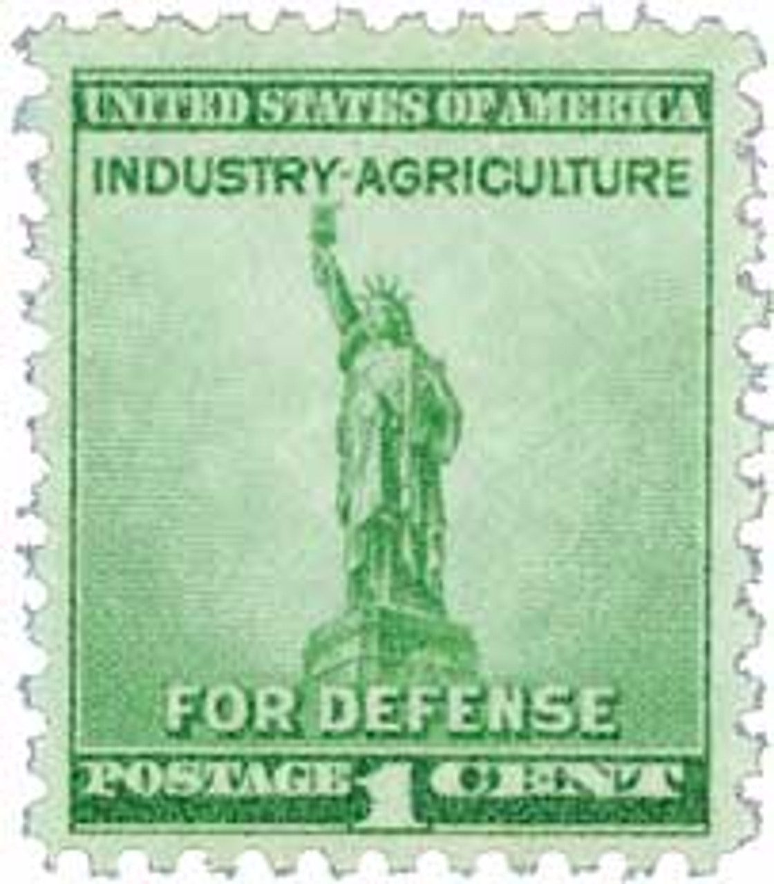 # 899 - 1940 1c Statue of Liberty, blue green