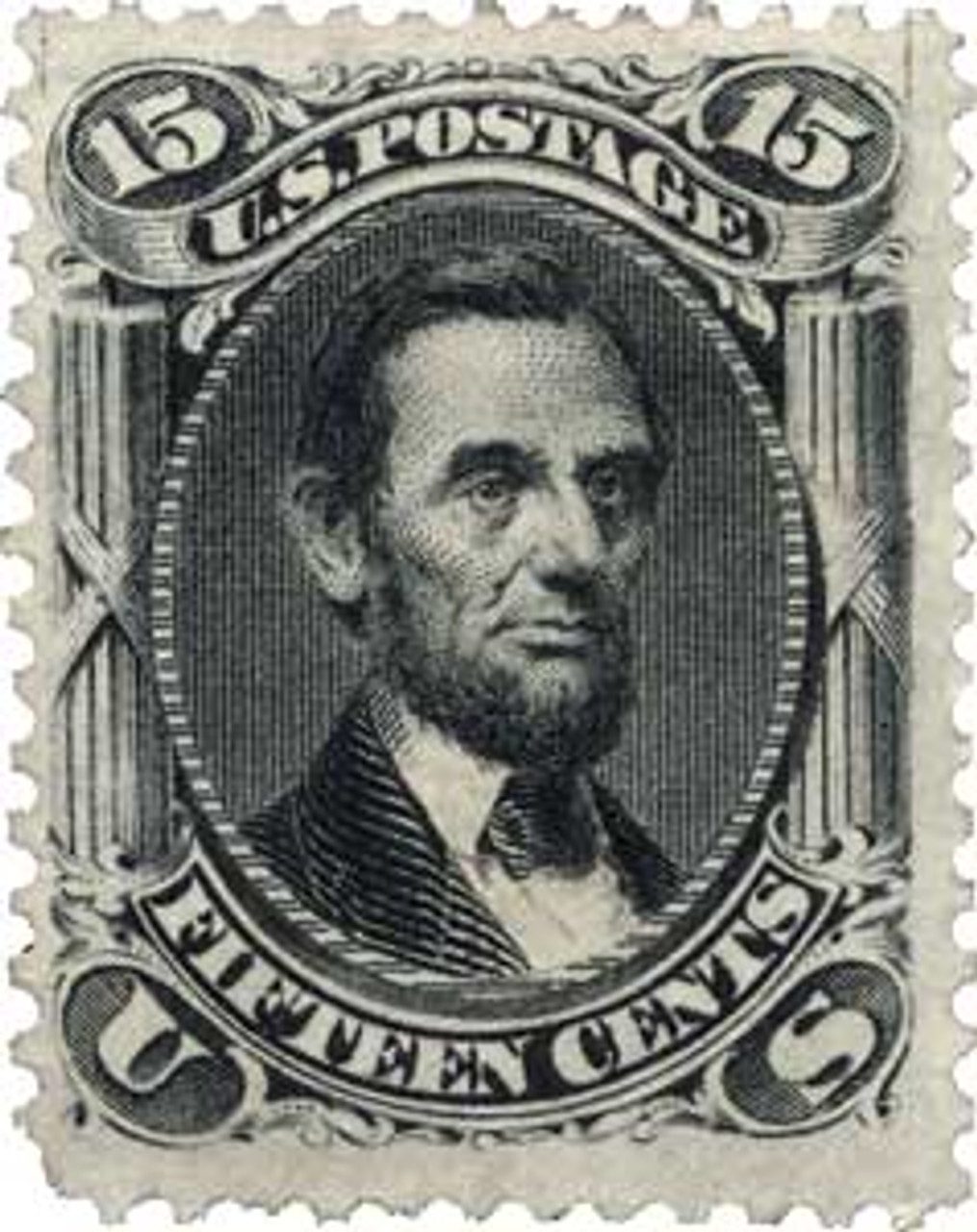 1867 15¢ Lincoln, black