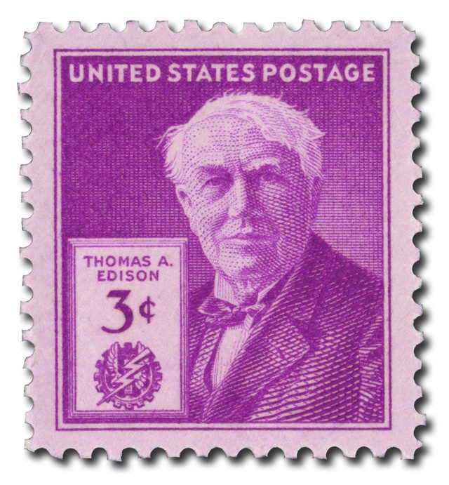 945 - 1947 3c Thomas A. Edison