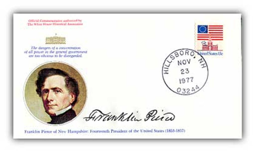 # 96134 - 1977 Franklin Pierce Commemorative Cover