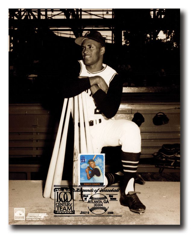 #AC399 - 2000 Legends of Baseball - Roberto Clemente (3408j) Commemorative First Day Picture Card (8x10)