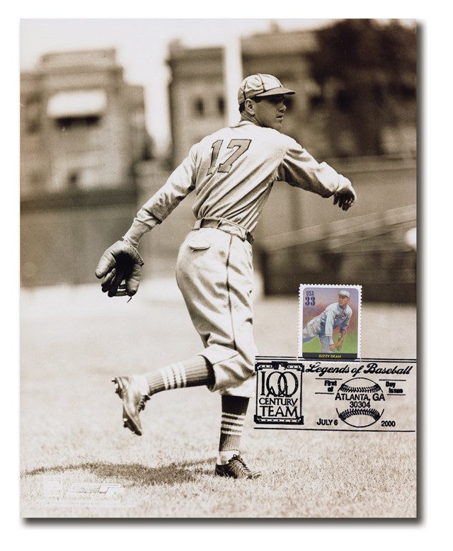 #AC407 - 2000 Legends of Baseball - Dizzy Dean (3408s) Commemorative First Day Picture Card (8x10)