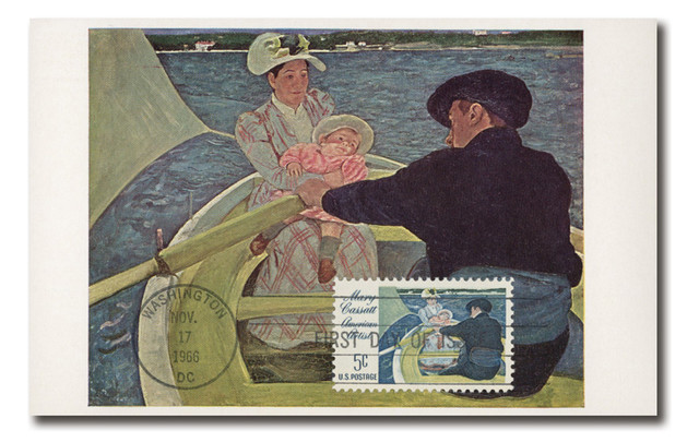 #AC500
11/17/1966, USA, Postcard, The Boating Party by Mary Cassatt