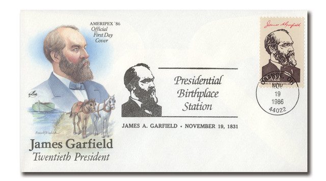 #AC513 - 1986 Special Event Cover Commemorating James Garfield's Birthday (#2218b)
