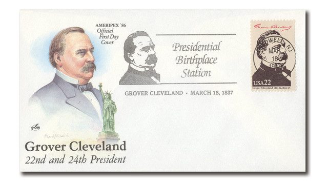 #AC515 - 1986 Special Event Cover Commemorating Grover Cleveland's Birthday (#2218d)