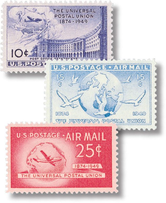 #C42-44 - 1949 Universal Postal Union 3V