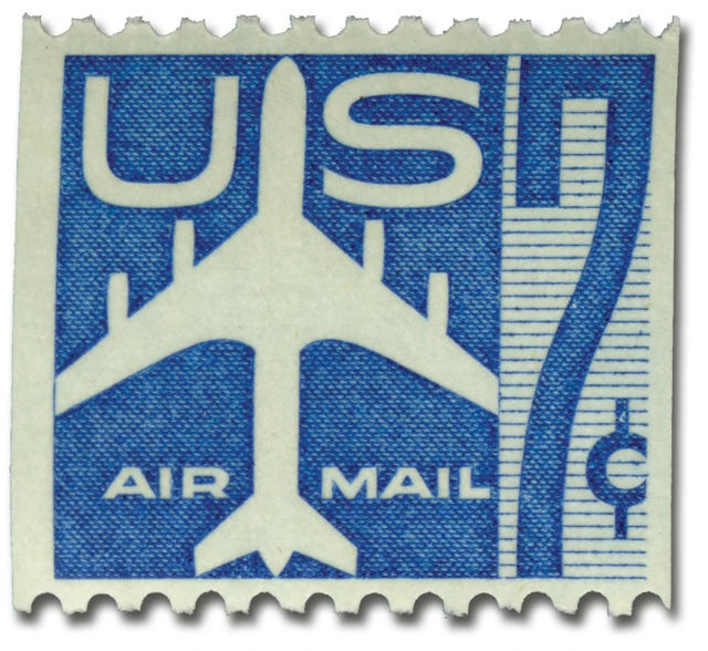 #C52
1958 7c Jet Airliner, Blue, Perf. 10 Horizontally