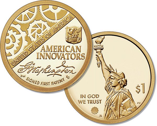 #CAI002
2018 American Innovation State Dollar, 1st Patent, Philadelphia Mint