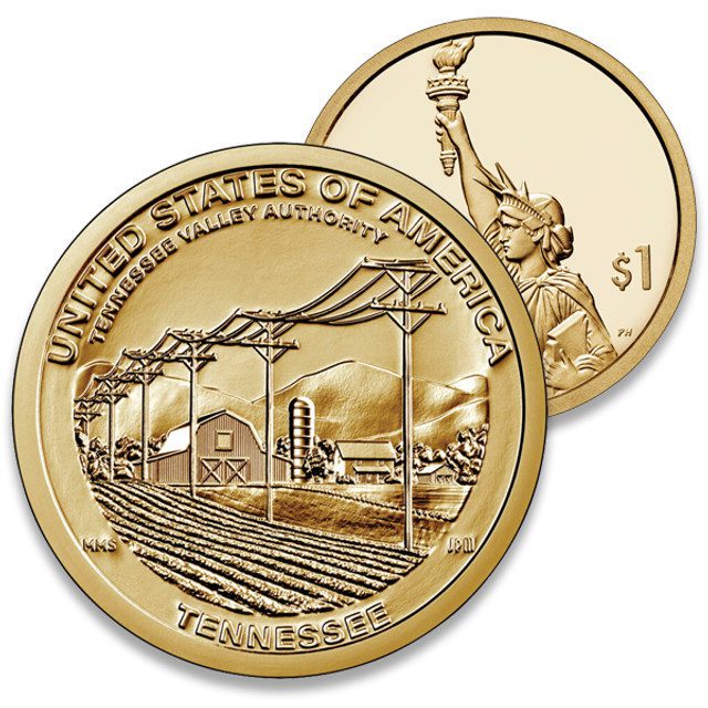 #CAI033 - 2022 $1.00 American Innovation,Tennessee Valley Authority, Tennessee, Denver Mint