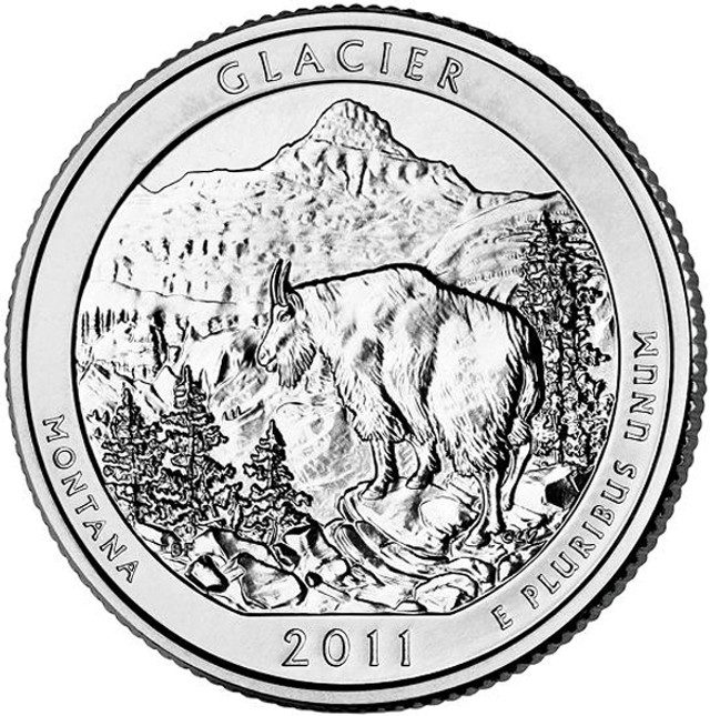 #CNMTGL25D - 2011 Glacier National Park Quarter, D Mint