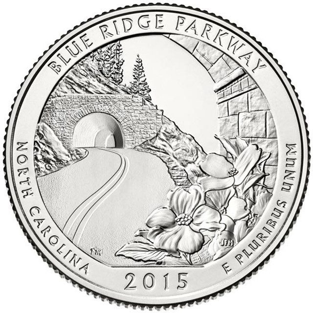 Item # CNNCBR25D  - Blue Ridge Parkway National Park Quarter – Denver Mint