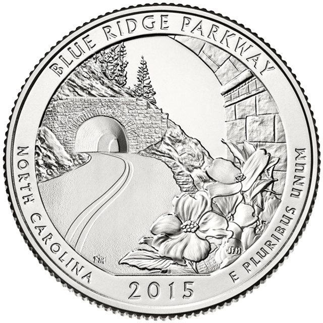Item # CNNCBR25P – Blue Ridge Parkway National Park Quarter – Philadelphia Mint