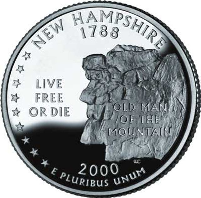 #CNNH25P - 2000 New Hampshire State Quarter, P Mint