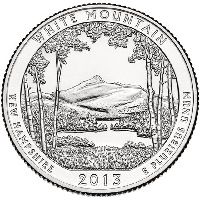 #CNNHWM25P - 2013 New Hampshire White Mt Natl Park Quarter, P Mint