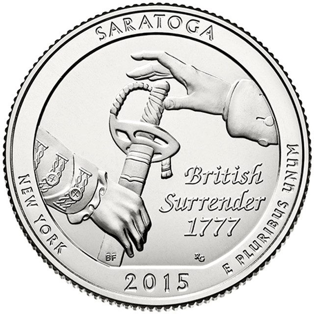 #CNNYSN25P - 2015 Saratoga National Historical Park Quarter, P Mint