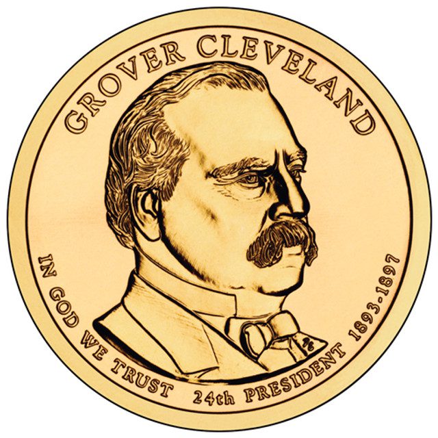 #CNPRES24D - 2012 $1.00 President Grover Cleveland D