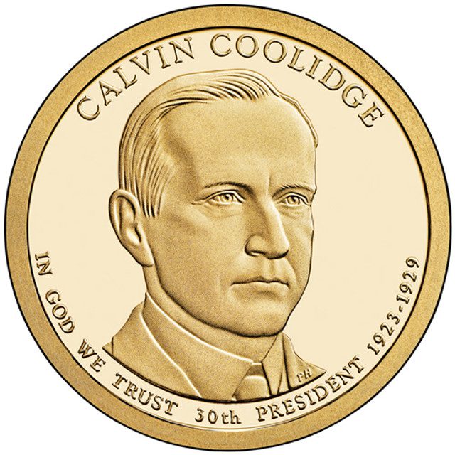 #CNPRES30P - 2014 $1.00 President Calvin Coolidge
